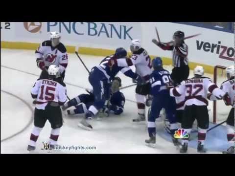 David Clarkson vs Ryan Malone Dec 12, 2011