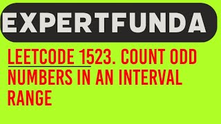 YouTube video 'Leetcode 1523. Count Odd Numbers in an Interval Range || Part 2 Deep Dive'