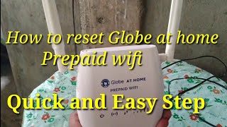 How to reset Globe at Home prepaid wifi easy step