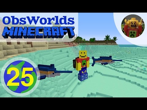 Jim Plays ObsWorlds Minecraft E25 - Flying Fishies!