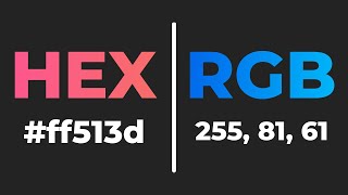 How to convert HEX to RGB Color Manually