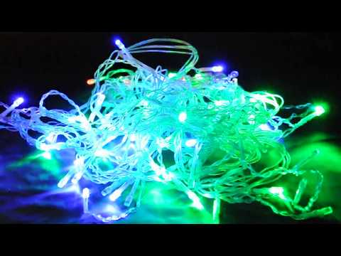 Christmas pendant type decoration, 3m, color (RGB), 100LEDs, IP44 outdoor mounting HQ video 1