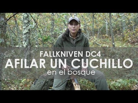 Fallkniven山DC4研ぎ石の石でナイフやカミソリを研ぐ方法 (Como afilar un cuchillo o navaja con piedra en la montaña Fallkniven DC4 sharpening stone Afilado)