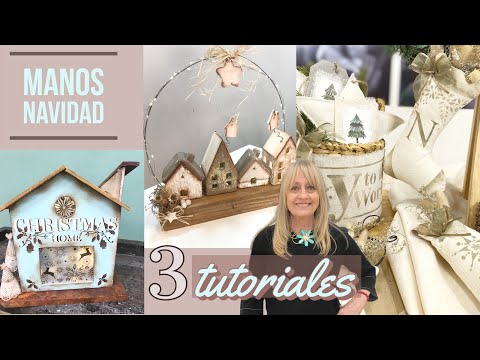 Manos a la Obra 2023 Programa 35 Casitas  Navideñas - Ceramica - Stencil -   Botas de Navidad