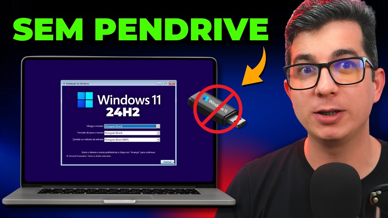 OFICIAL!! Como INSTALAR o Windows 11 24H2 em Qualquer PC (Sem Pendrive) Instalação Fácil e Rápida!