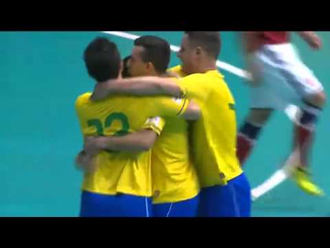 Os gols de Brasil 7 x 2 Colômbia pela final do Grand Prix de futsal 2014 Globo