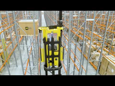 Hyster VNA Turret Truck In Action
