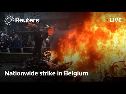LIVE: Belgian students join trade unions for national strike