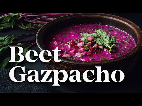 Lithuanian Gazpacho | Perfect Chilled Beet Garbanzo Soup for Summer