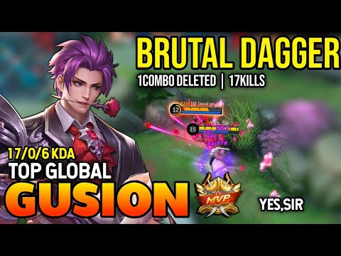 GUSION BEST BUILD 2022 | TOP GLOBAL GUSION GAMEPLAY | MOBILE LEGENDS✓