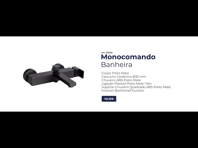 TM Monocomandos Diamante Preto'