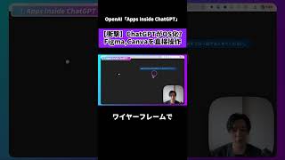 日本No.1AIインフルエンサーが語る【衝撃】ChatGPTがOS化？Figma,Canvaを直接操作 #chatgpt #openai #生成ai