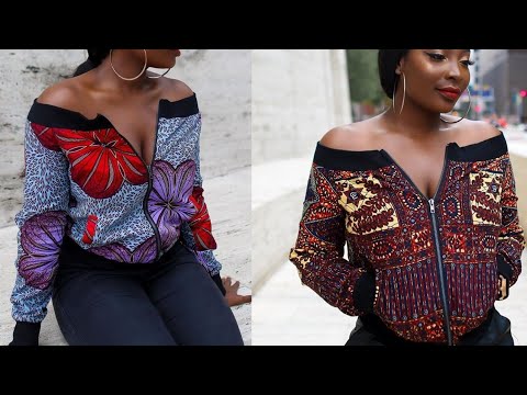 How To NEATLY Make a An Off Shoulder Bomber Jacket | Cutting & Stitching | NDIFON NTUI