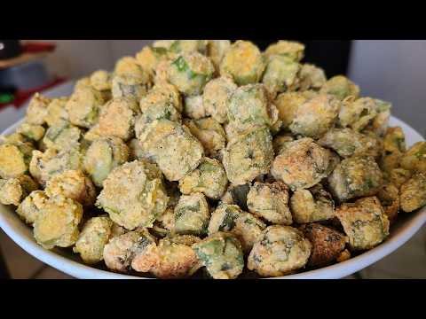 It's like fried okra but it's baked | Crispy Oven Baked Okra | Healthier alternative