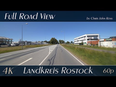 Landkreis Rostock, Germany: Bartenshagen, Bad Doberan, Bundesstraße (B105) - 4K (UHD/2160p/60p)