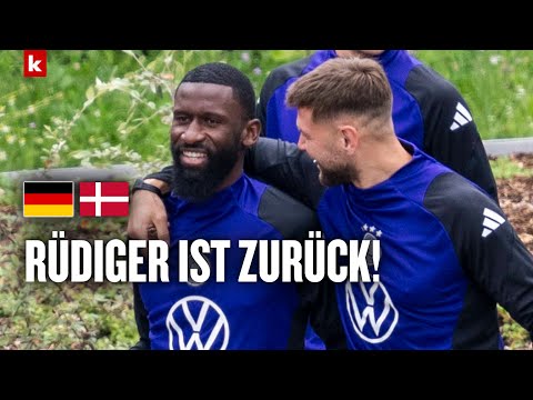 Das macht Hoffnung: Antonio Rüdiger zurück im DFB-Training | Deutschland - Dänemark