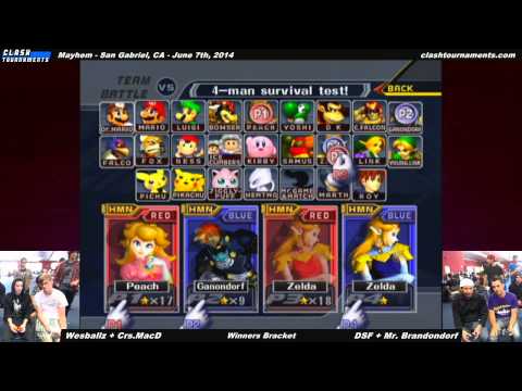 Mayhem - Westballz + Crs MacD vs DSF + Mr  Brandondorf - SSBM
