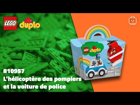 Vidéo LEGO Duplo 10957 : L'hélicoptère des pompiers et la voiture de police