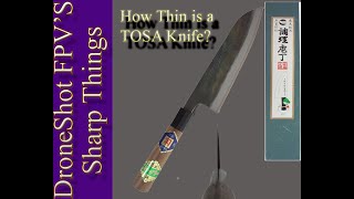 Sharpening a TOSA Aogami Super 165mm Santoku w/ Naniwa Chocera Pro 1000 grit - 1k sub Giveaway!!