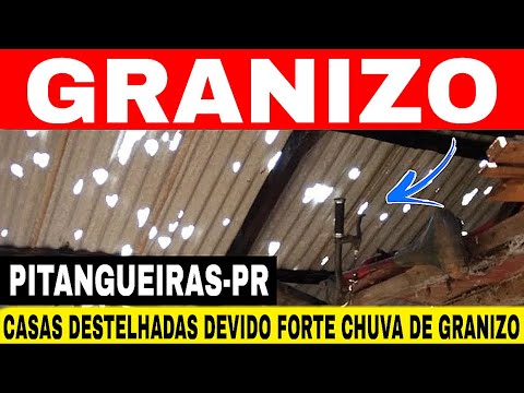 🚨TEMPORAL DE GRANIZO em PITANGUEIRAS-PR muitas casas destelhadas-sábado 01/11/25 