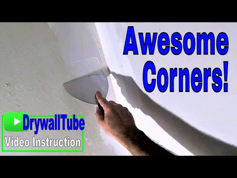 How to hand tape an inside drywall corner with paper tape: Diy drywall Video