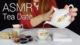 Me &amp; You Tea For Two | ASMR | Tapping, Eating, Fabric