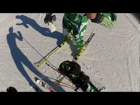 Training for the Giant Slalom at Dartmouth's 2012 Winter Carnival