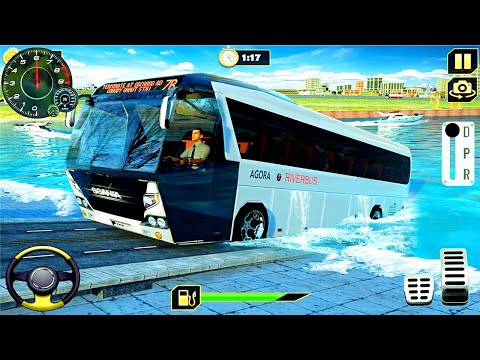 Water River Coach Bus Driver Game - City Tourist Bus Driving Simulator - Android GamePlay