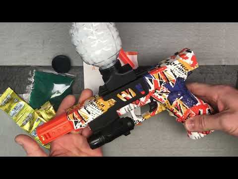 Showcase-Setup-Demo - ARONCLUB Glock 17 Gel Ball Blaster - Multi Color with Blowback