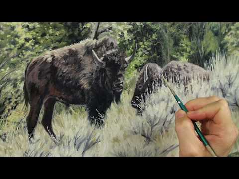 Oil Painting Time Lapse | Bison