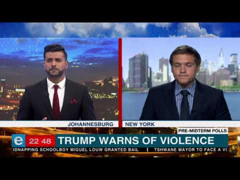 US President Donald Trump warns of violence