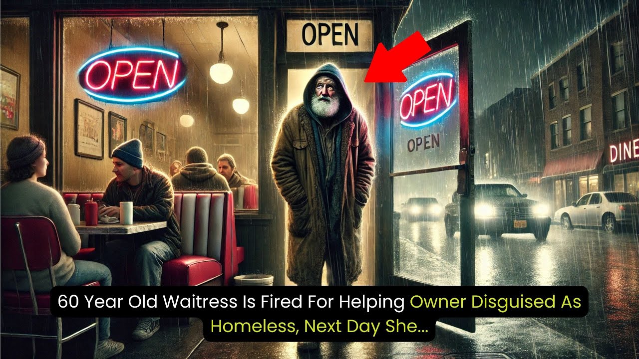 60 Year Old Waitress Is Fired For Helping Owner Disguised As Homeless, Next Day She...