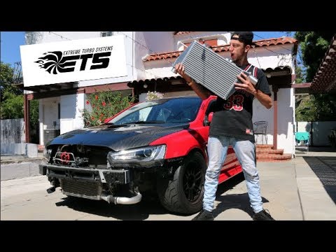 HUGE ETS INTERCOOLER INSTALL ON THE EVO X!