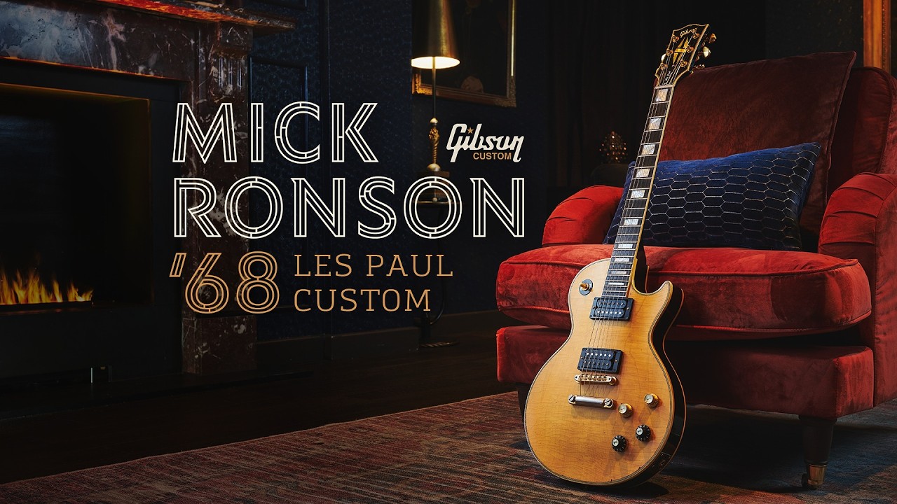 Introducing the Gibson Custom Mick Ronson 1968 Les Paul Custom Collector's Edition - YouTube