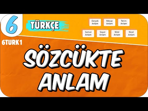Sözcükte Anlam 📙 6TURK1 #2025