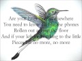Wild Child- Crazy Bird Lyrics 