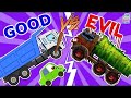 Good Vs Evil Garbage Truck For Kids Train Ambulance Dump Truck Loader Ice Cream Van