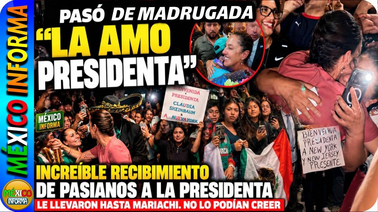 PASÓ ANOCHE EN NUEVA YORK. IMPRESIONANTE A POYO DE LOS PAISANOS A LA PRESIDENTA. LE LLEVARON DE TODO