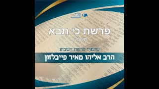 פרשת שבוע | פרשת כי תבוא - את ה' האמרת היום, ליראה את השם | הרב אליהו מאיר פייבלזון שליט"א