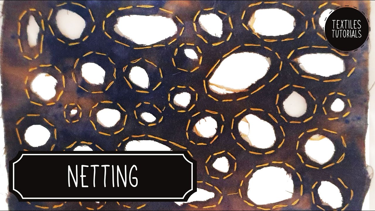 Netted Fabric - Sketchbook Ideas - Textiles Tutorials Fabric Manipulation