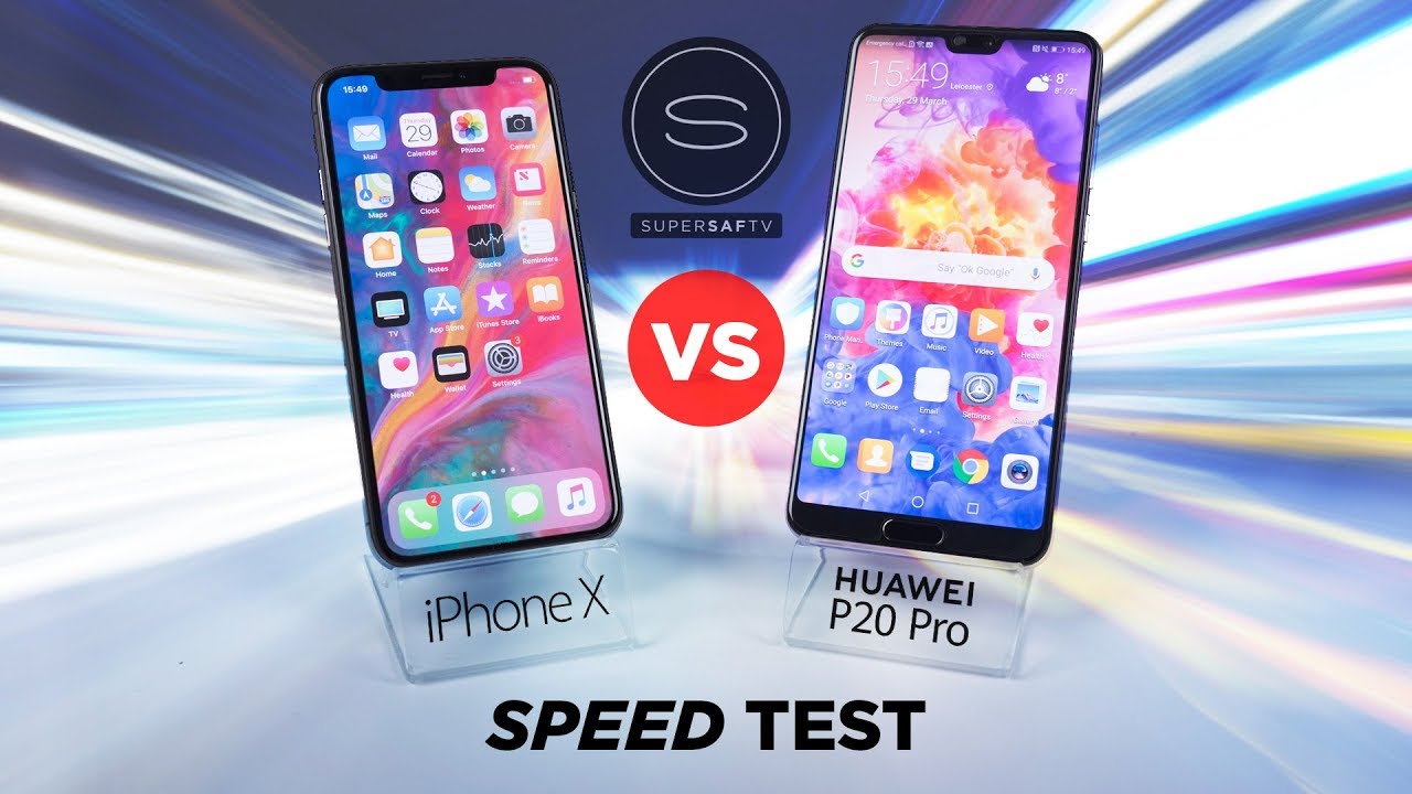 Huawei P20 Pro vs iPhone X SPEED Test