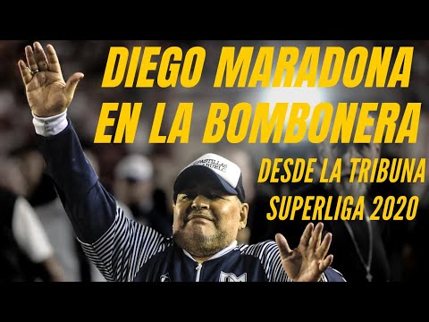 "Diego Maradona en La Bombonera! Recibimiento desde la tribuna (2020)" Barra: La 12 • Club: Boca Juniors