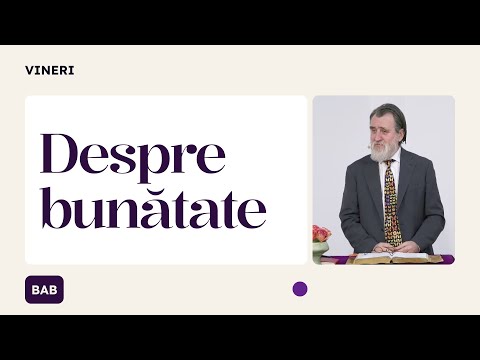 🔴 LIVE -  Despre bunătate I Biserica Adventă Biblică