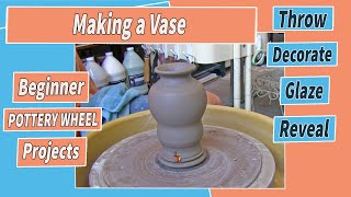 How to Make a Vase on the Wheel For Beginners | Beginner Pottery Wheel Projects # 21