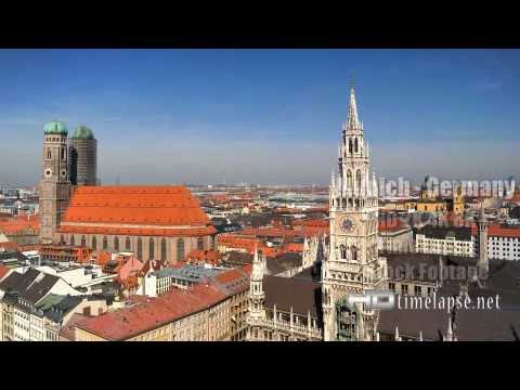 Munich, Germany - UHD Ultra HD 2K 4K Video Time Lapse Stock Footage Royalty-Free