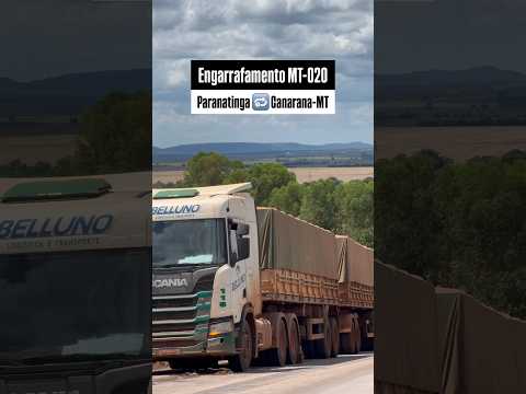 Engarrafamento MT-020 a Paranatinga-MT 🔂 Canarana |  #matogrosso #araguaia #noticias #viralshorts