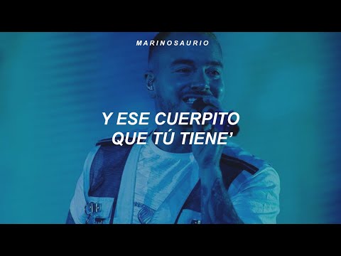 J Balvin - Azul (Letra) || "ese cuerpito que tú tienes, el traje de baño chiquitito te queda" 👙