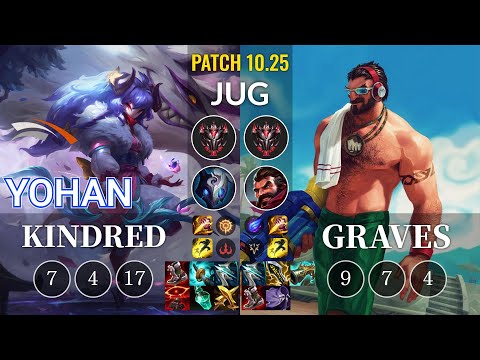HLE yoHan Kindred vs Graves Jungle - KR Patch 10.25