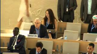 Prof. Gerald Steinberg at the UN Human Rights Council in Geneva. June 30, 2015