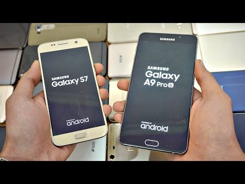 Samsung Galaxy A9 Pro (2016) vs Galaxy S7 Android 7.0 Nougat - Speed Test! (4K)